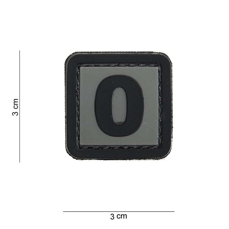 “0” Number 3D PVC Patch