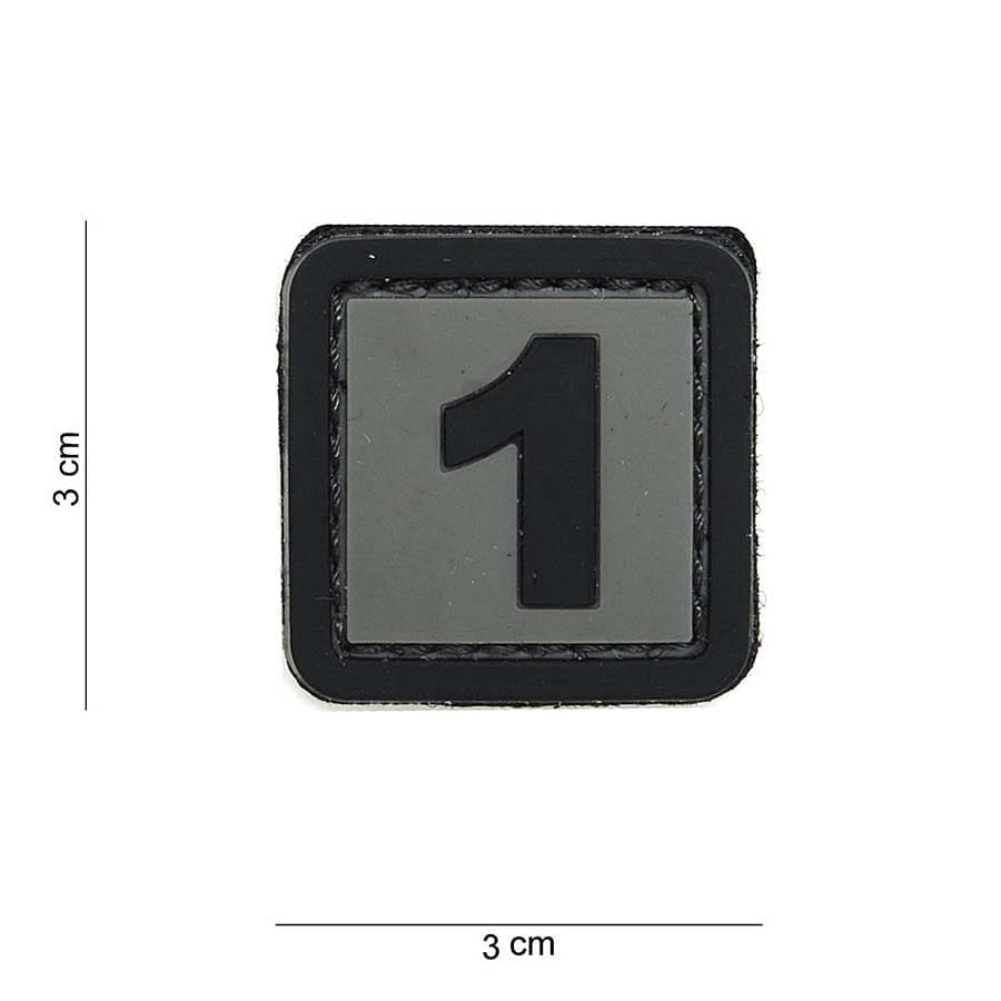 “1” Number 3D PVC Patch
