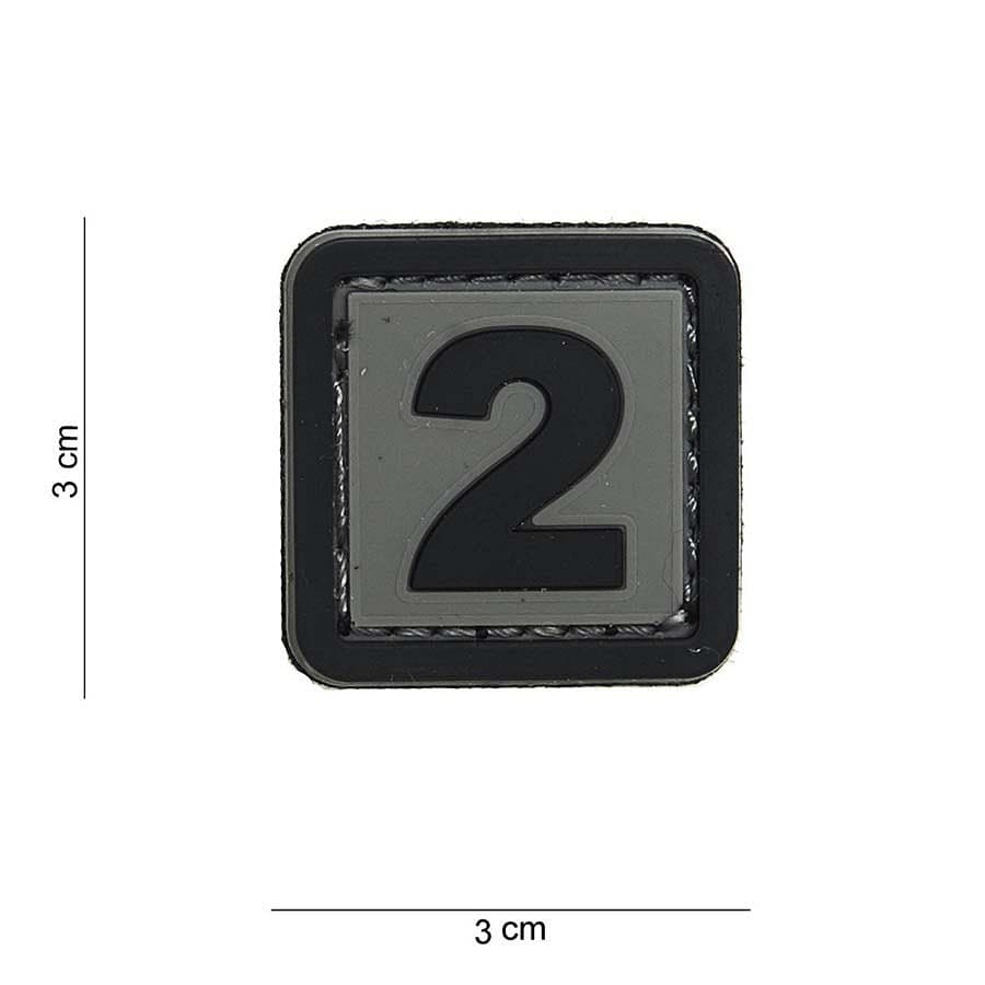 “2” Number 3D PVC Patch