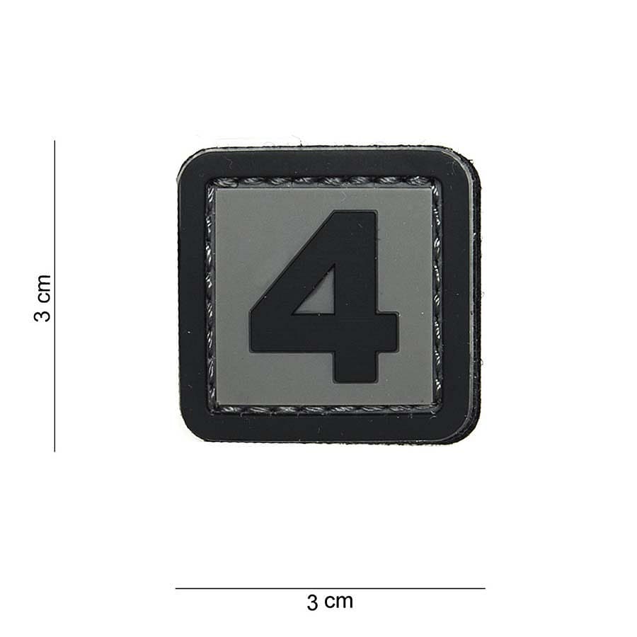 “4” Number 3D PVC Patch