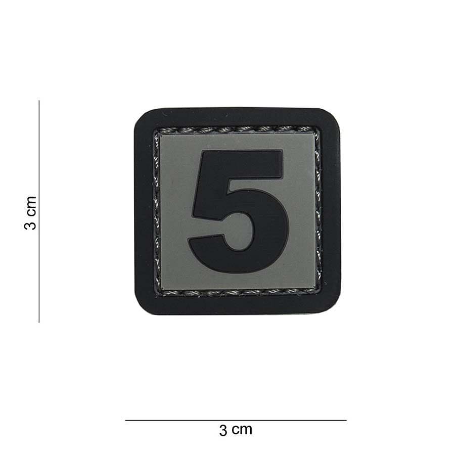 “5” Number 3D PVC Patch