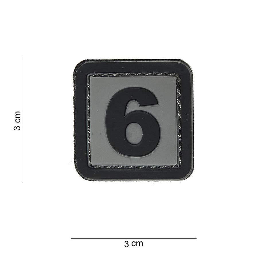“6” Number 3D PVC Patch