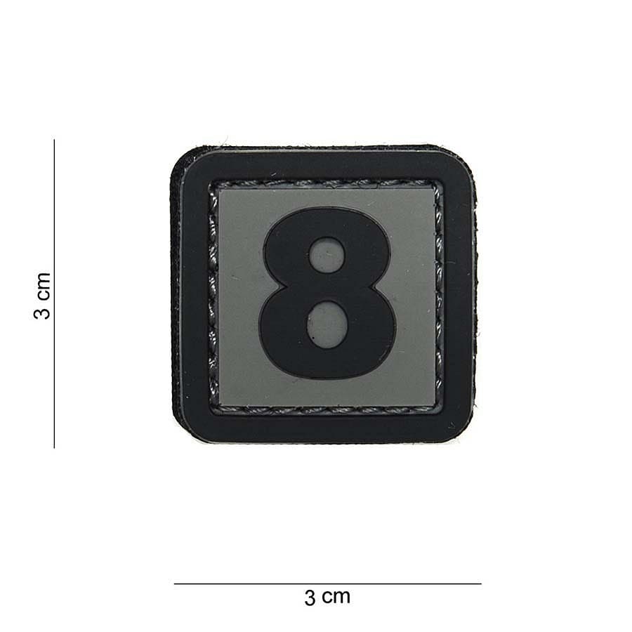 “8” Number 3D PVC Patch
