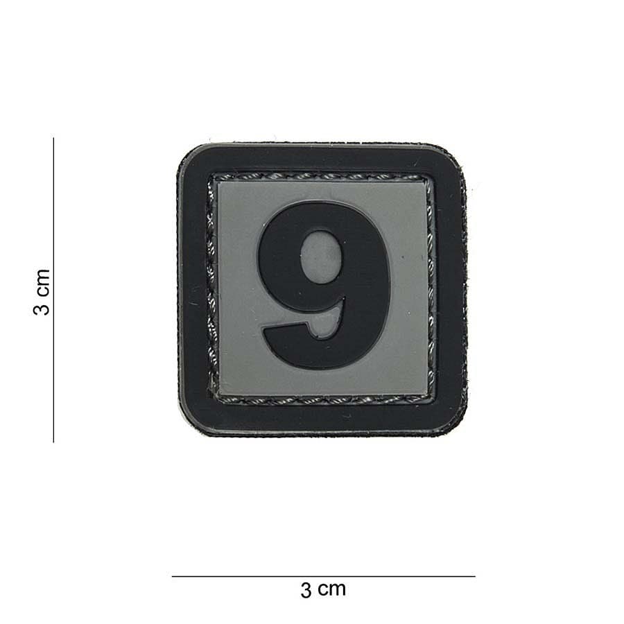 “9” Number 3D PVC Patch