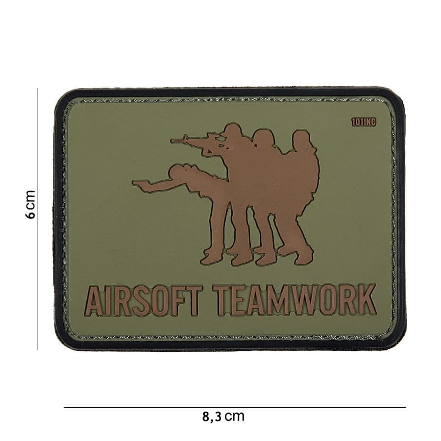 Airsoft Teamwork 3D PVC Patch – Sand