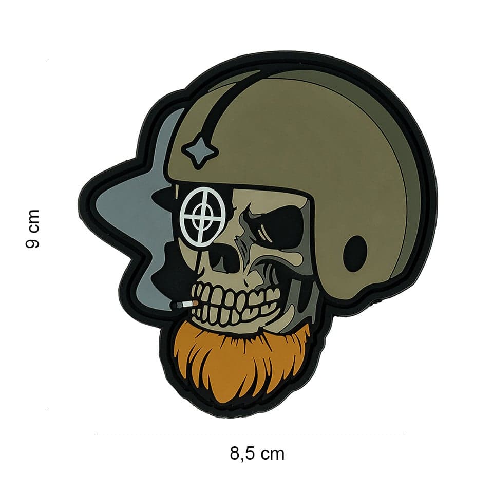 Bearded Skull Pilot 3D PVC Patch