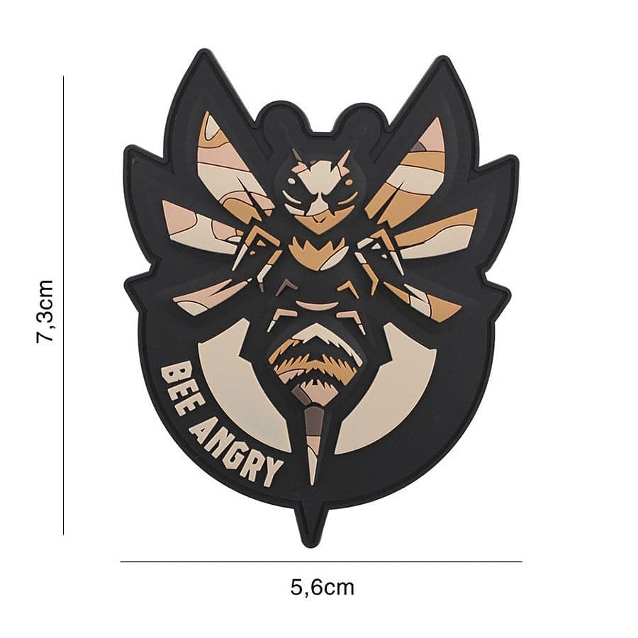 Bee Angry 3D PVC Patch – Woodland