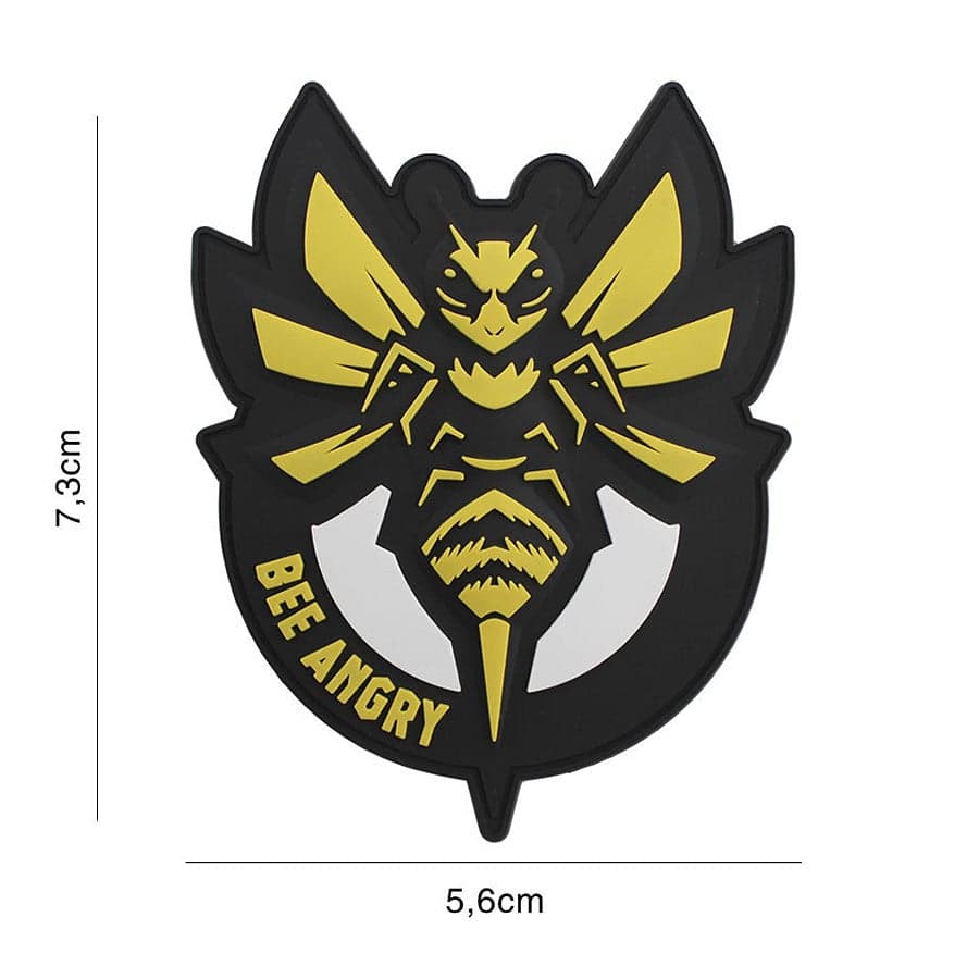 Bee Angry 3D PVC Patch – Yellow