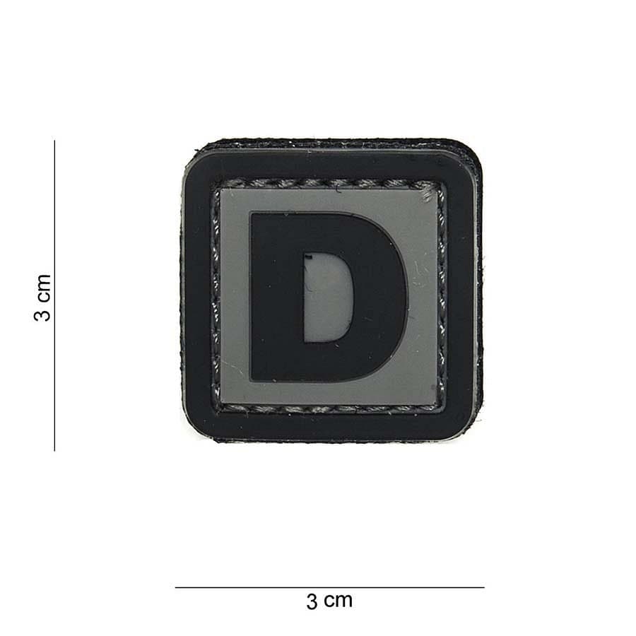 “D” Letter 3D PVC Patch