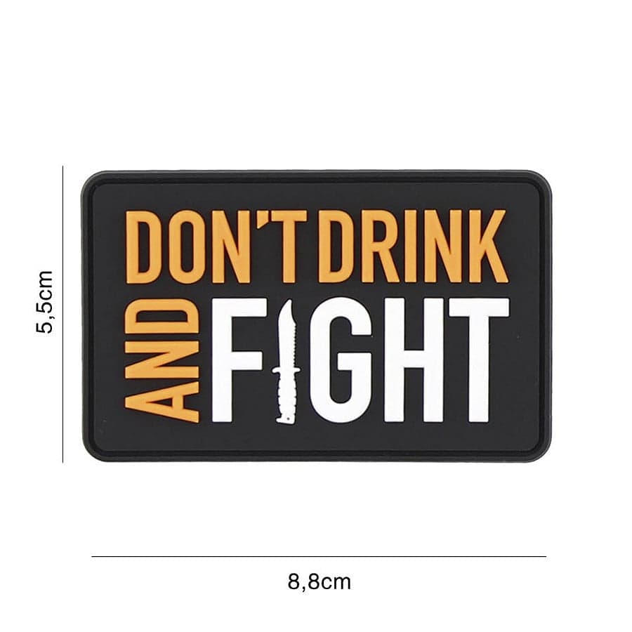 Don’t Drink & Fight 3D PVC Patch – Orange