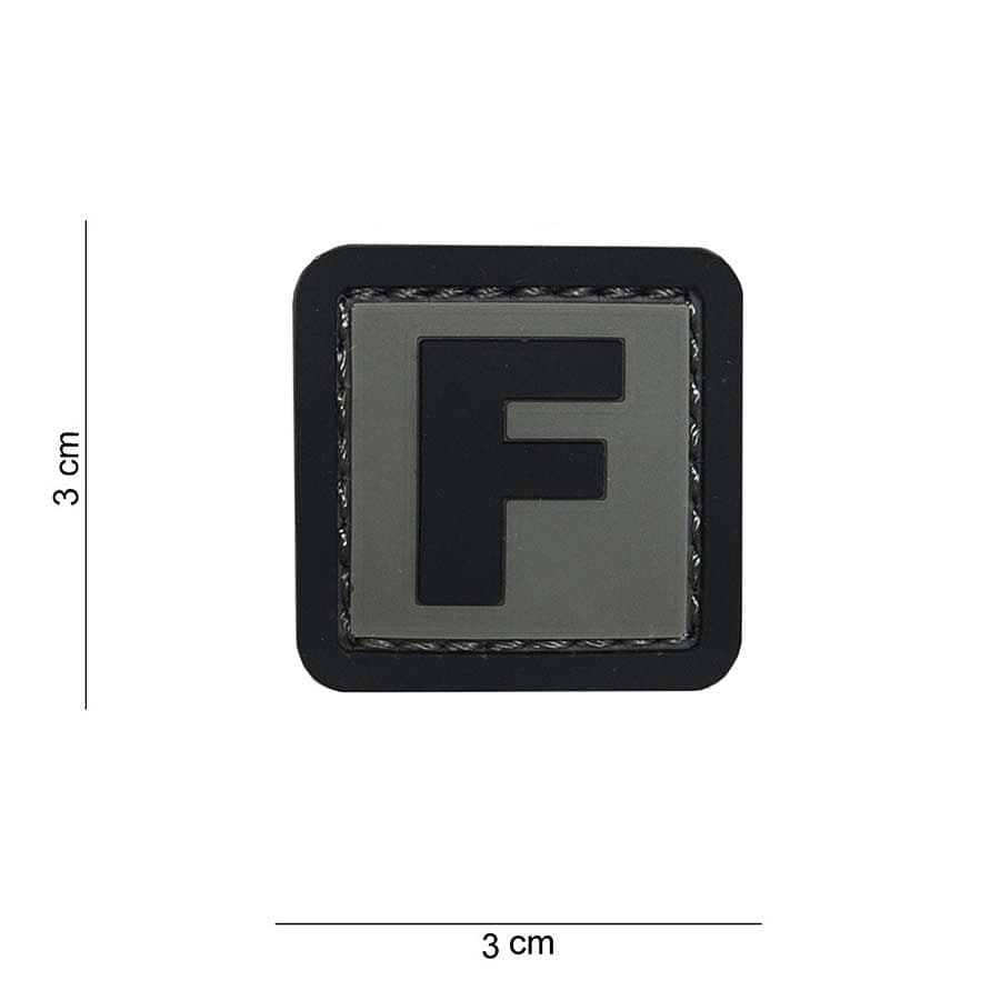 “F” Letter 3D PVC Patch
