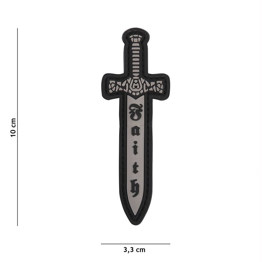 Faith Sword 3D PVC Patch