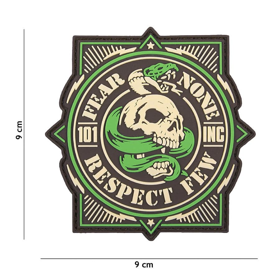 Fear None, Respect Few 3D PVC Patch – Brown