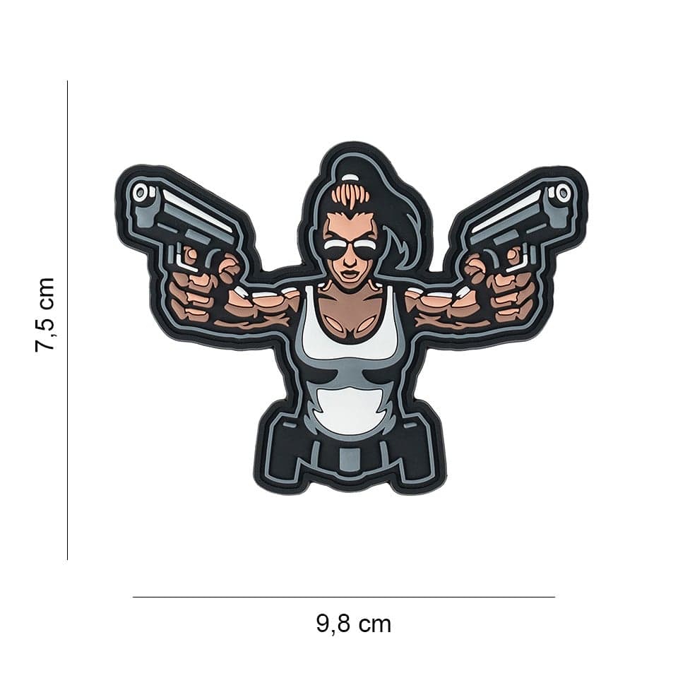 Gun Girl 3D PVC Patch
