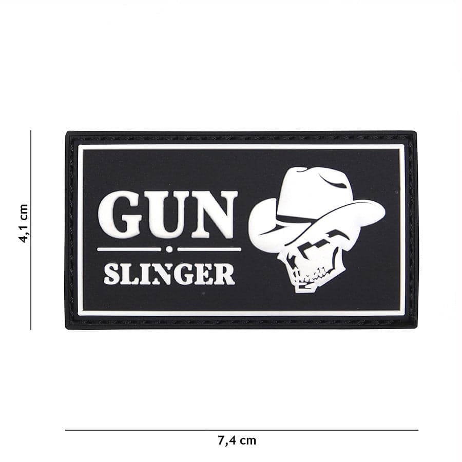 Gun Slinger Skull Cowboy 3D PVC Patch