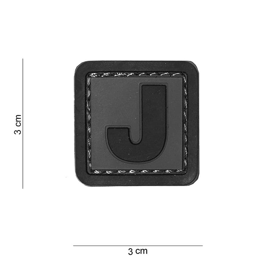 “J” Letter 3D PVC Patch
