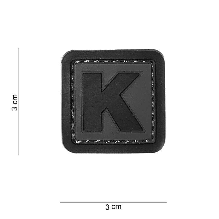 “K” Letter 3D PVC Patch