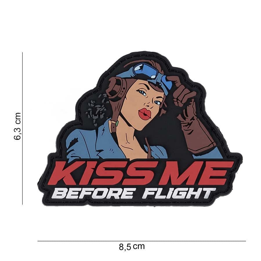Kiss Me Before Flight 3D PVC Patch