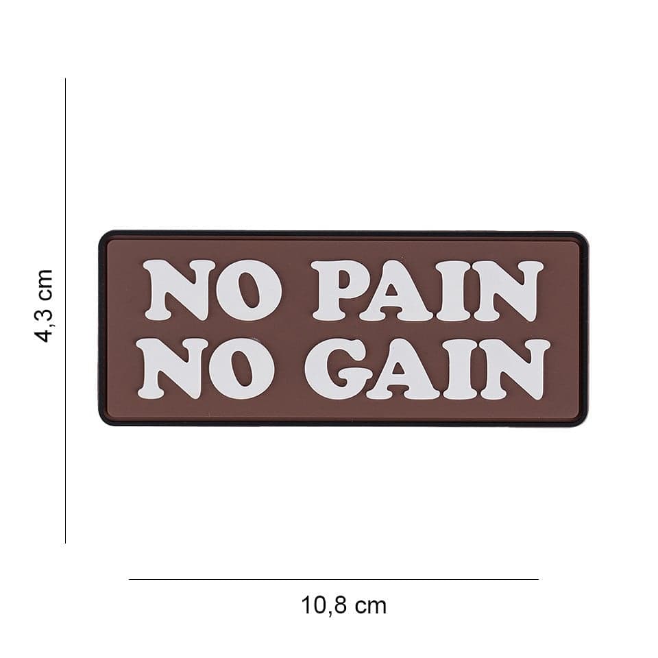 No Pain No Gain 3D PVC Patch