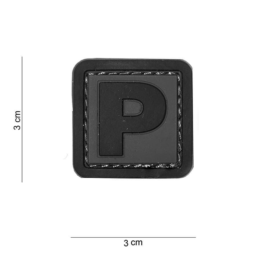 “P” Letter 3D PVC Patch