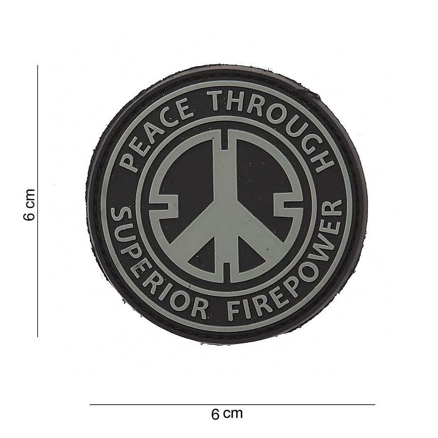 Peace Through Superior Fire Power 3D PVC Patch