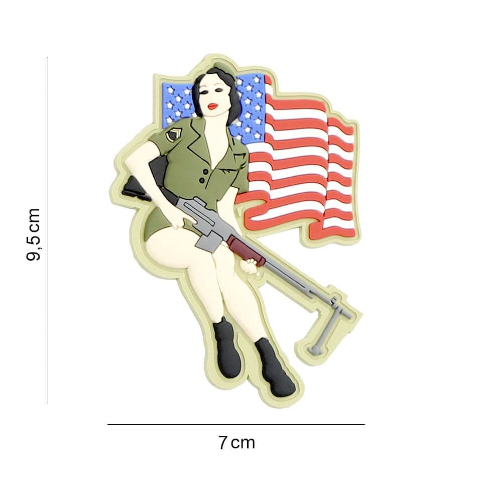 Pinup Girl Bomb 3D PVC Patch