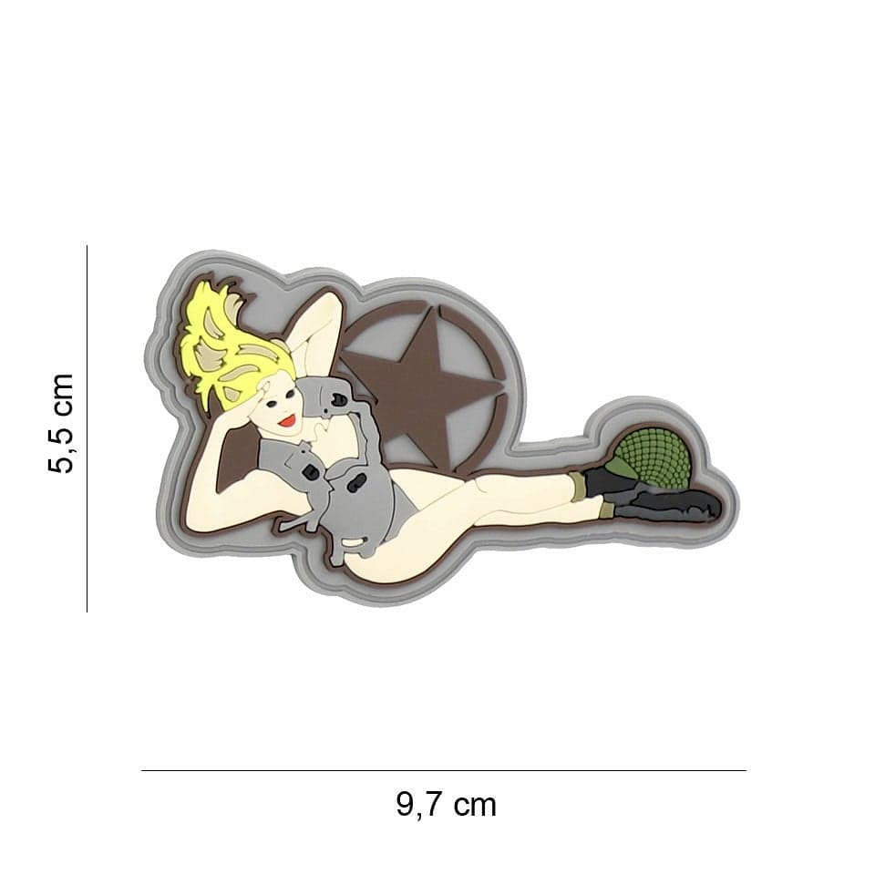 Pinup Girl Laying 3D PVC Patch