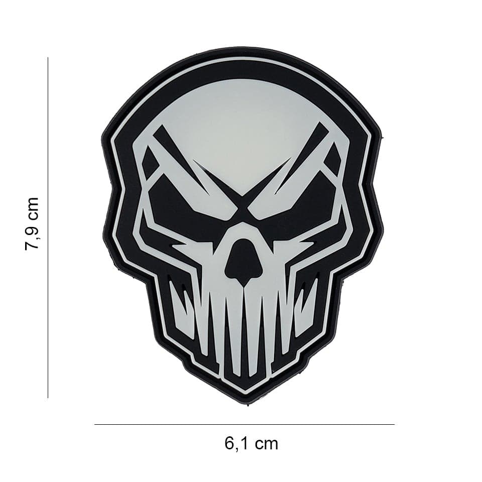Punisher Skull Glow in the Dark 3D PVC Patch