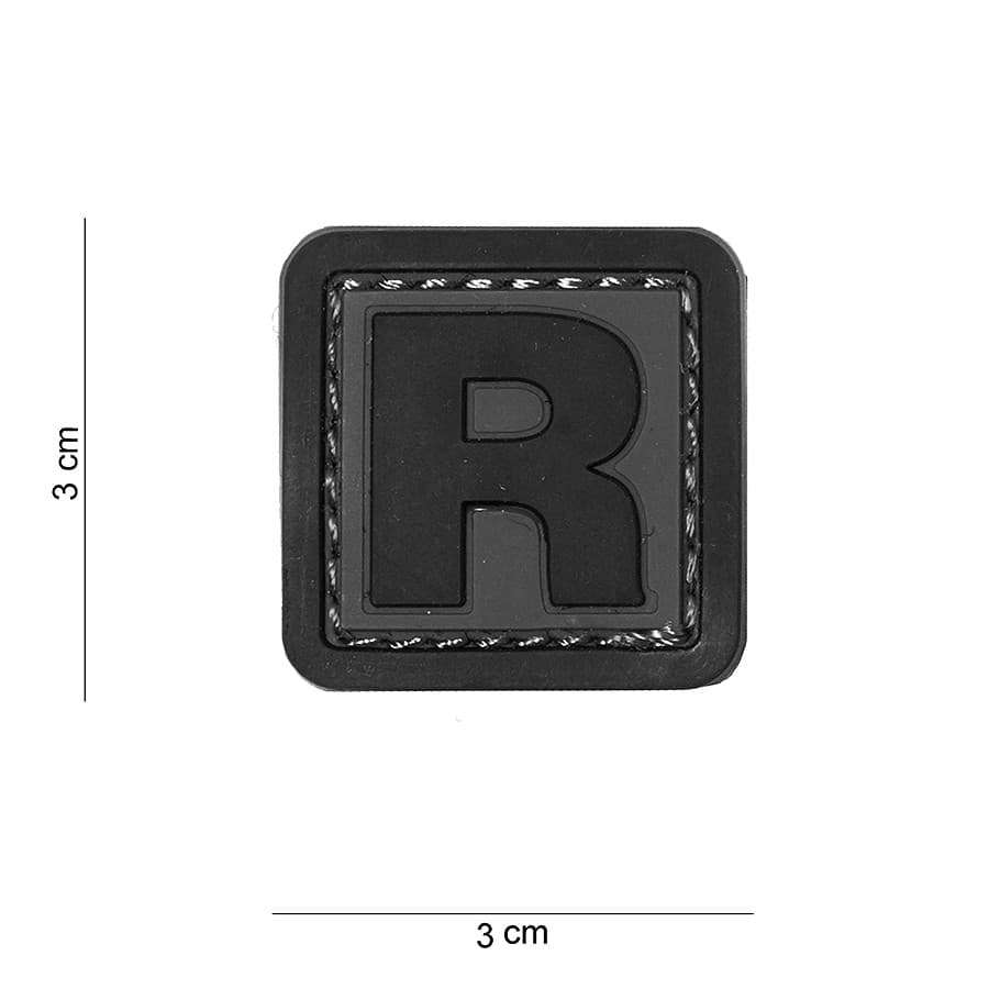 “R” Letter 3D PVC Patch
