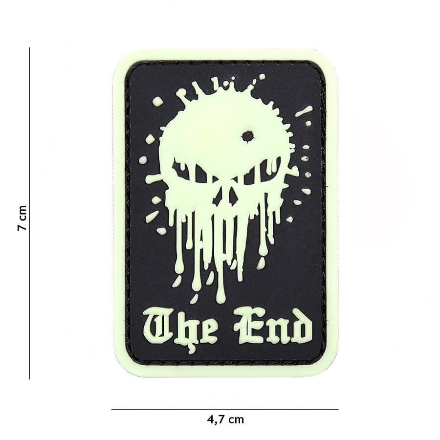 Skull The End 3D PVC Patch – Glow in the Dark