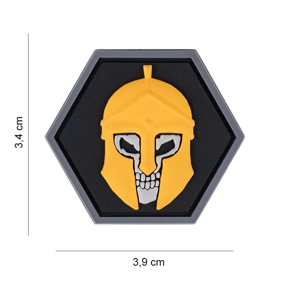 Spartan Skull Hexagon 3D PVC Patch