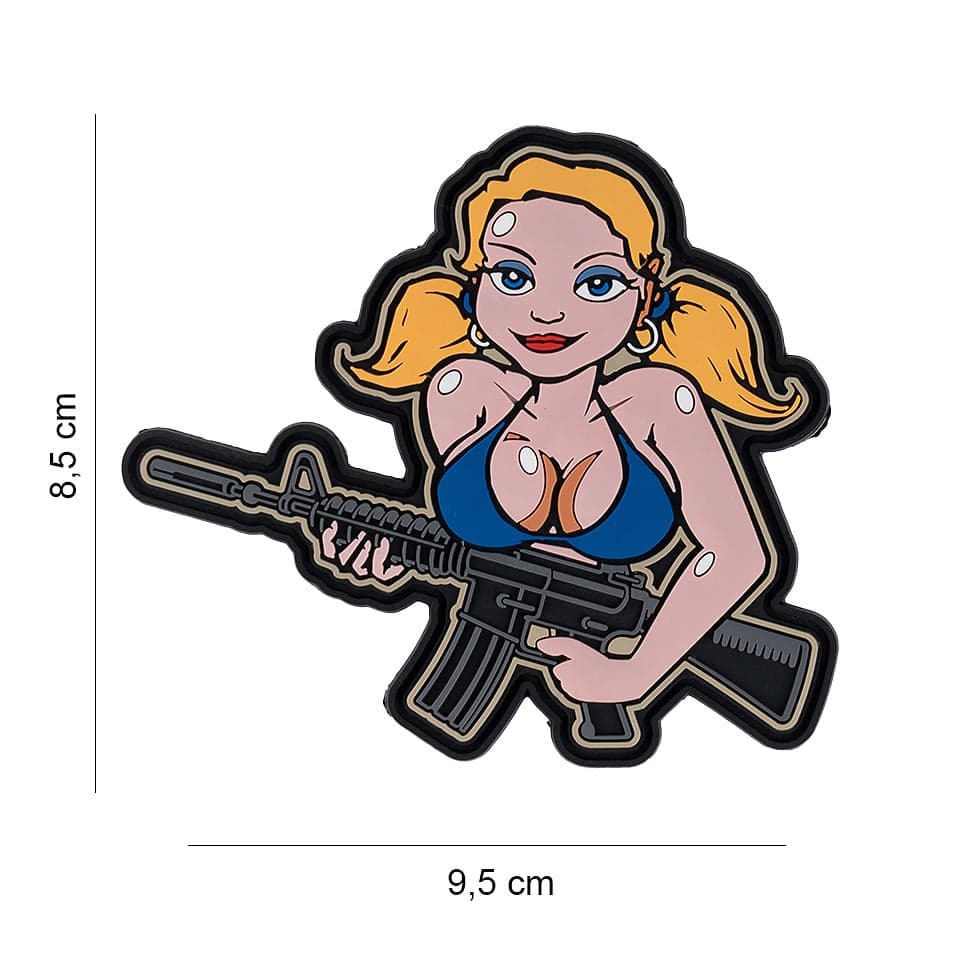 Tactical Girl Blonde 3D PVC Patch