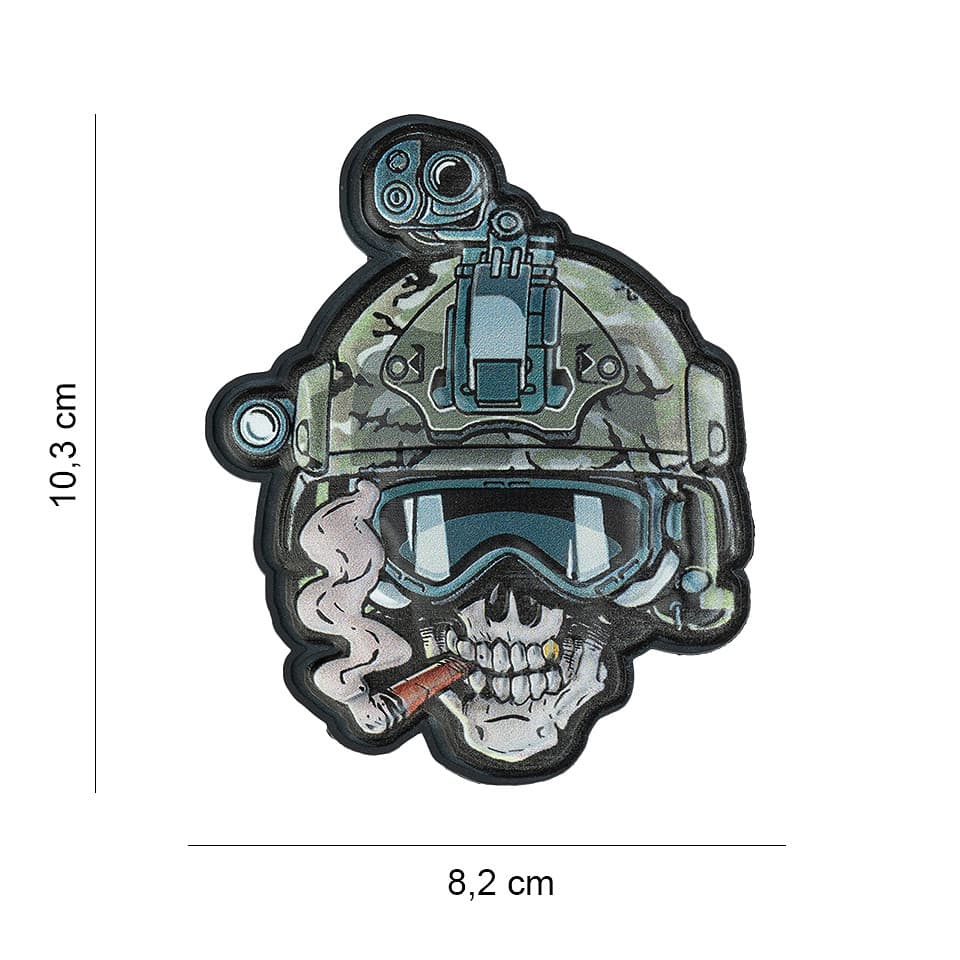 UV Skull Joker 3D PVC Patch