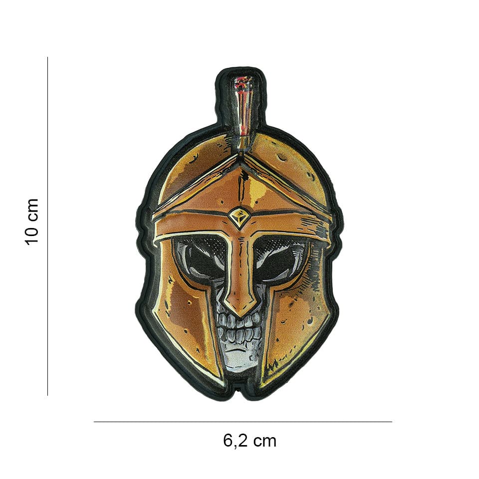 UV Skull Samurai 3D PVC Patch