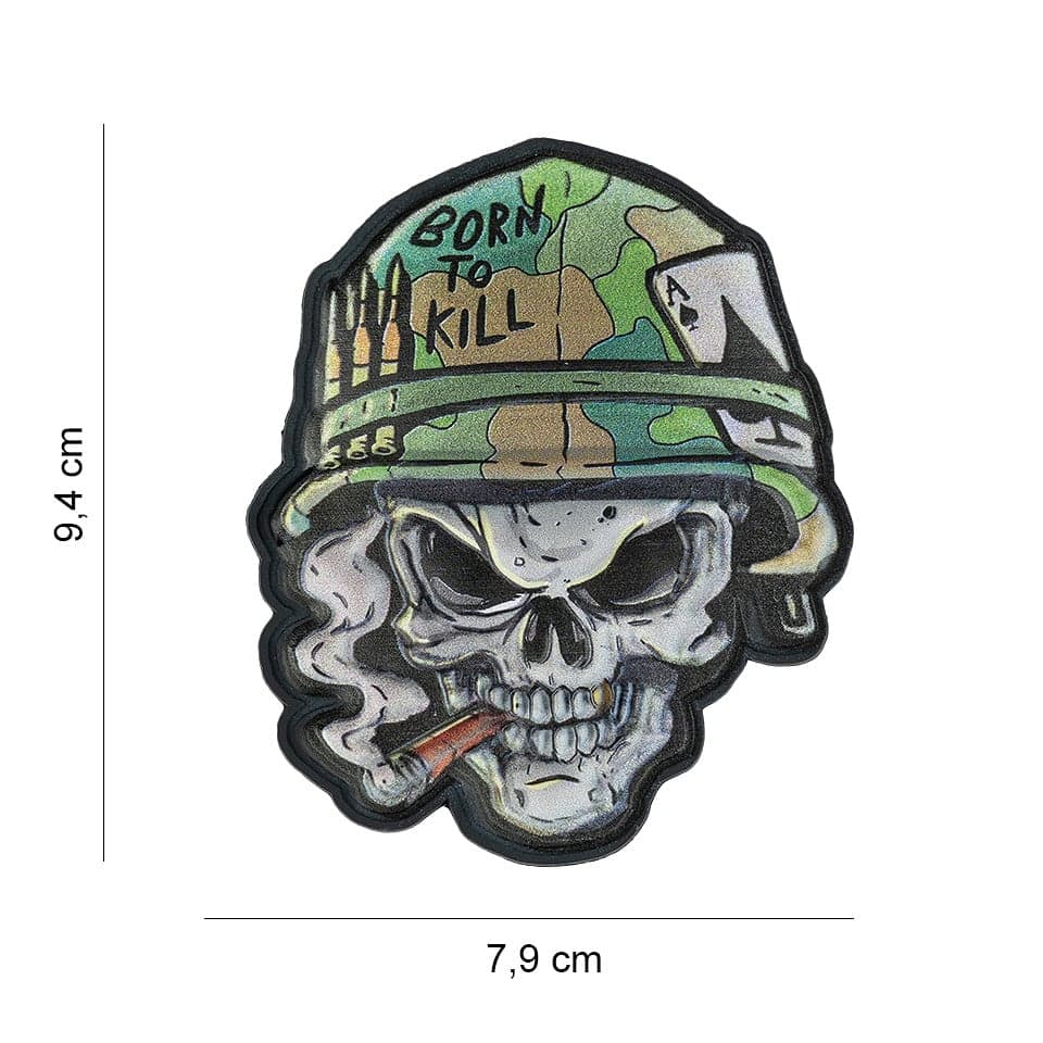 UV Skull Vietnam Ace 3D PVC Patch