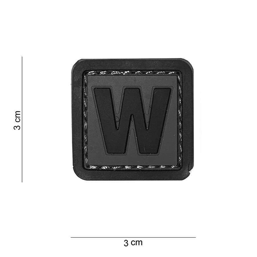 “W” Letter 3D PVC Patch