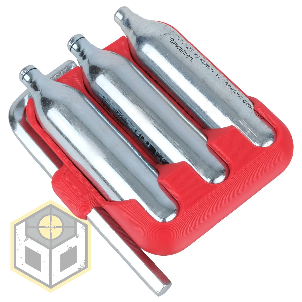 Co2 Cartridge and Hex Key Holder Red 3 (CO3R) 044