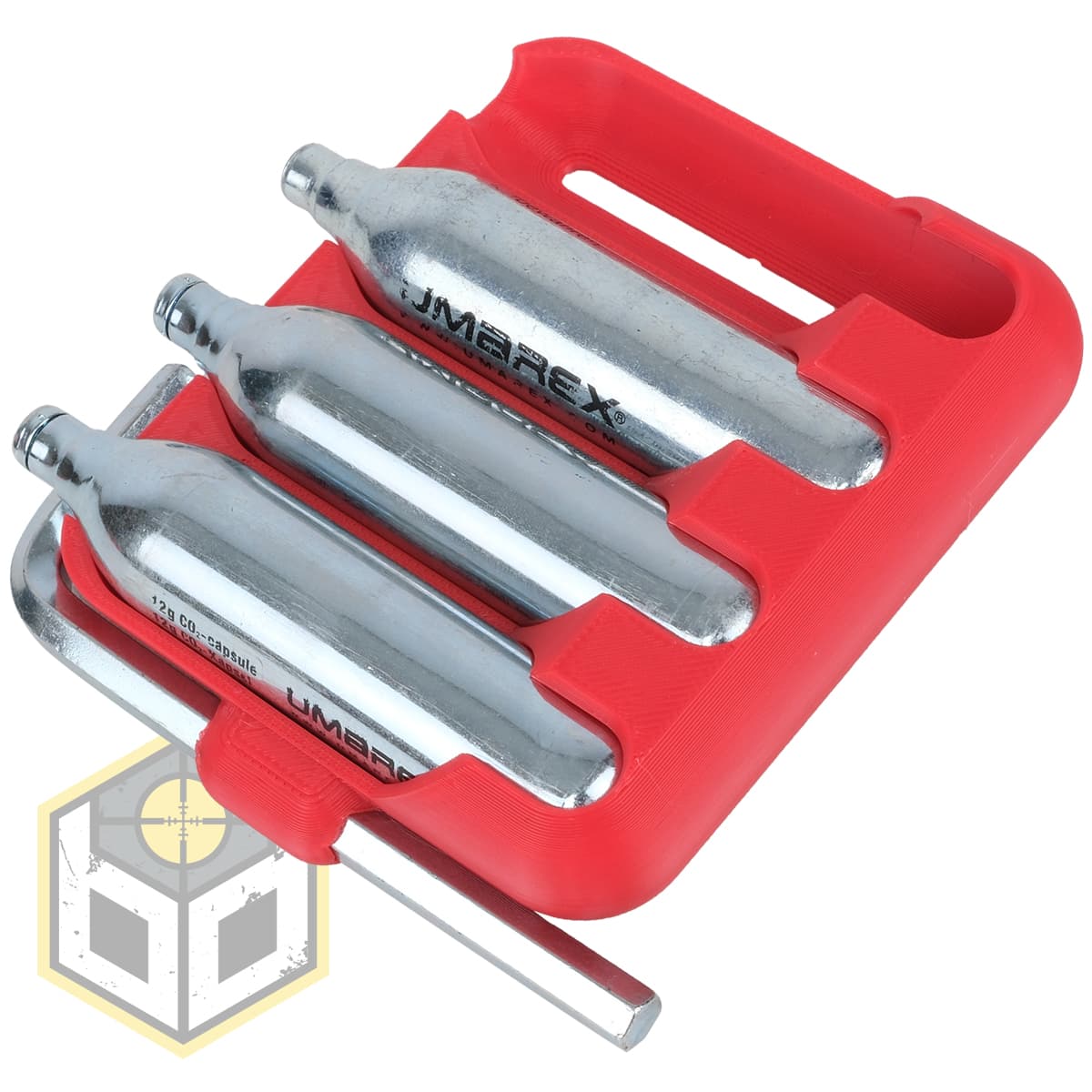Co2 Cartridge and Hex Key Holder Red 4 (CO4R) 044