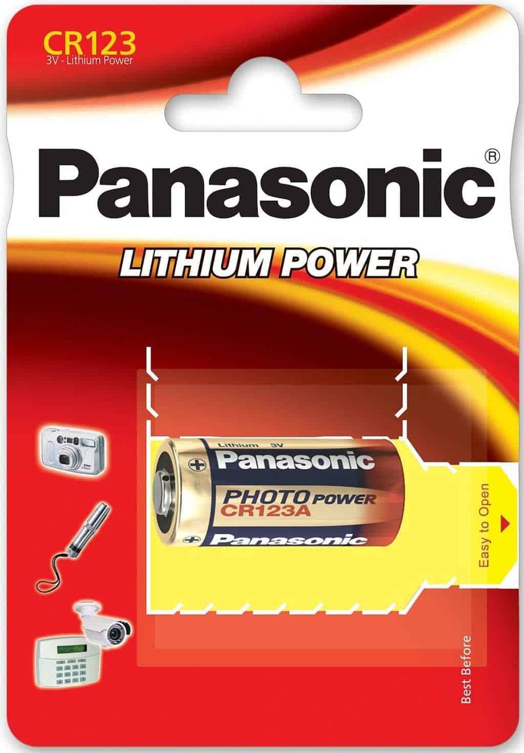 1x Panasonic CR123a