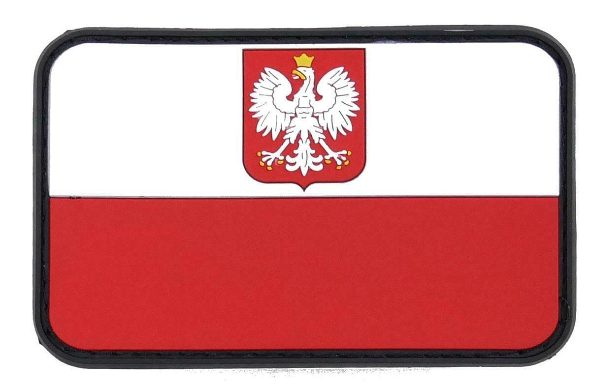Polish Flag PVC Rubber Patch 80x50mm — image 2
