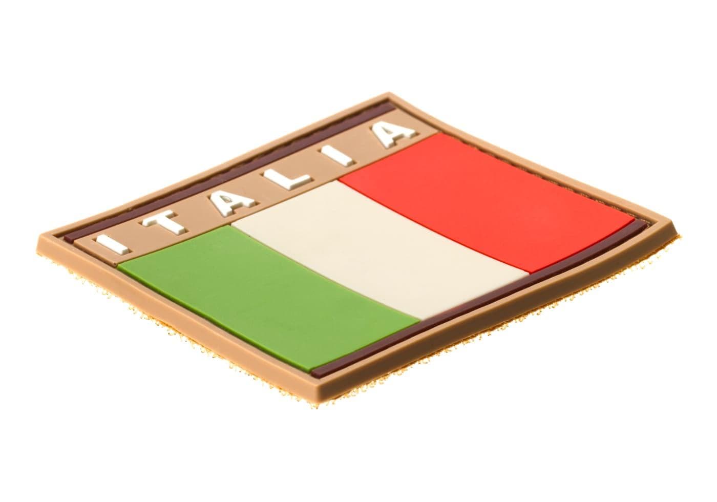 PVC Italian Flag Rubber Morale Patch Hook & Loop — image 3