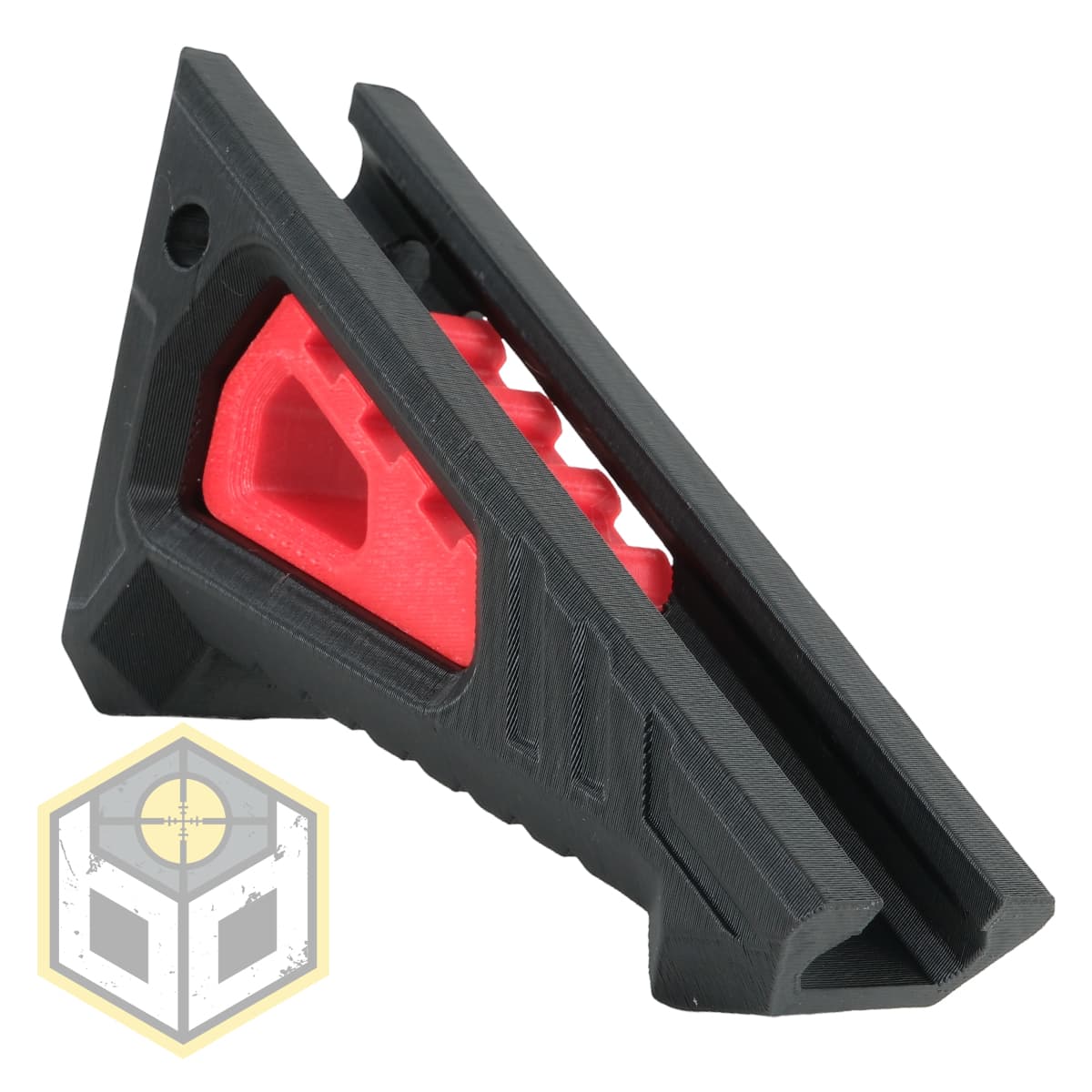 Stubby Picatinny Rail Angled Foregrip Easy Fit with Red Insert (0124) 034 — image 2