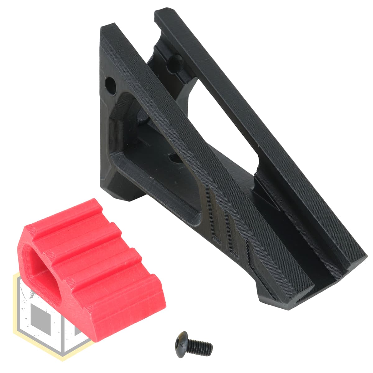 Stubby Picatinny Rail Angled Foregrip Easy Fit with Red Insert (0124) 034 — image 3