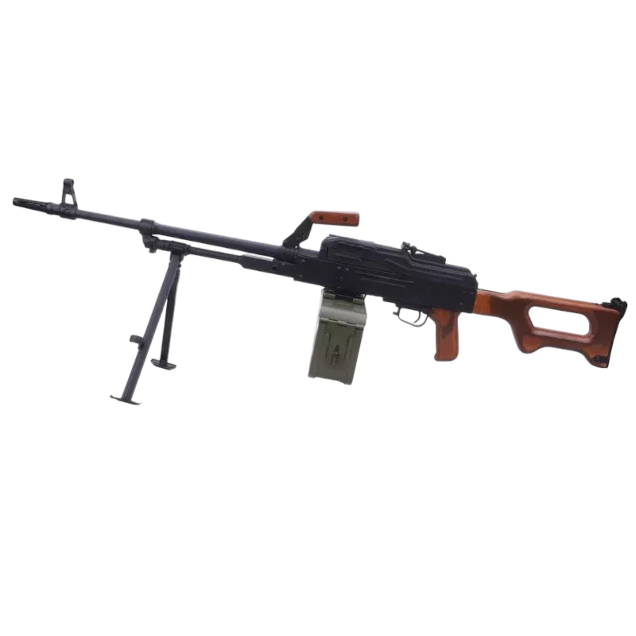AK-PKM machinegun replica with wooden elements