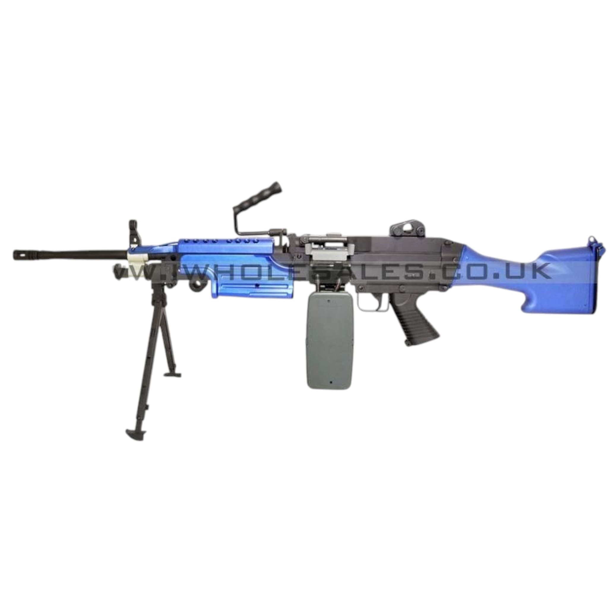 M249 MK2 AEG with Sound Control Drum Magazine (Hard Stock) AK-249-MK2 (Blue)