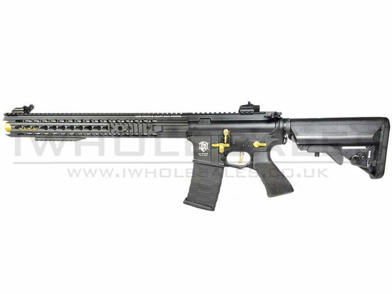 “Boar Tactical” Silver EDGE 17″ KeyMod (3 Gun) AEG (ASR-118 – Gold)