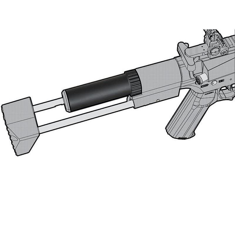 Buffer Tube for Amoeba AM-016 Extendable Stock (Middle – 156mm – AM-BT-001)