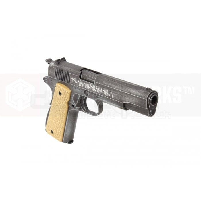 Custom “Molon Labe” 1911 Gas Blowback Pistol (Brown Grip)