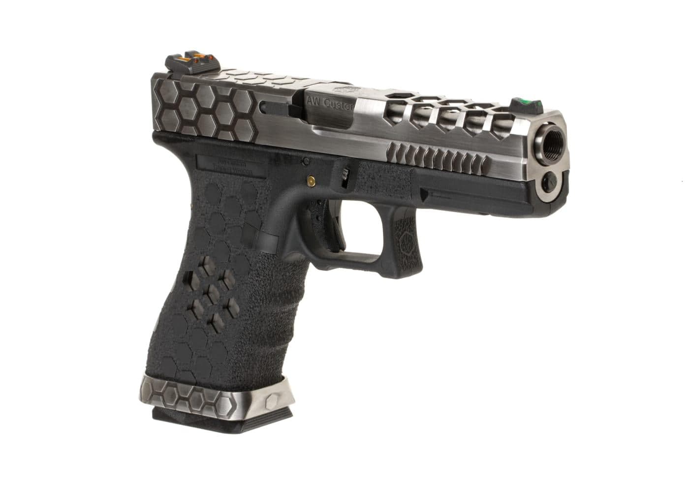 EU17 Hex Cut VX0100 Gas Pistol / Chrome — image 2