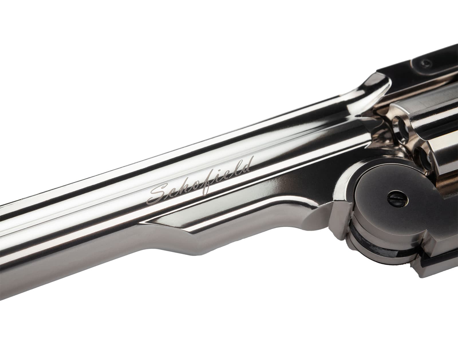Schofield 6″ co2 Airsoft Revolver – Silver — image 3